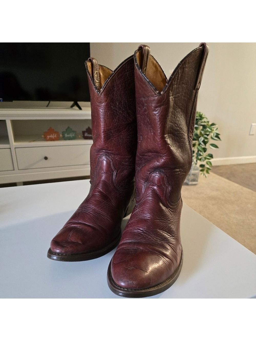 Vintage double H cowboy leather boots - Picture 2 of 10